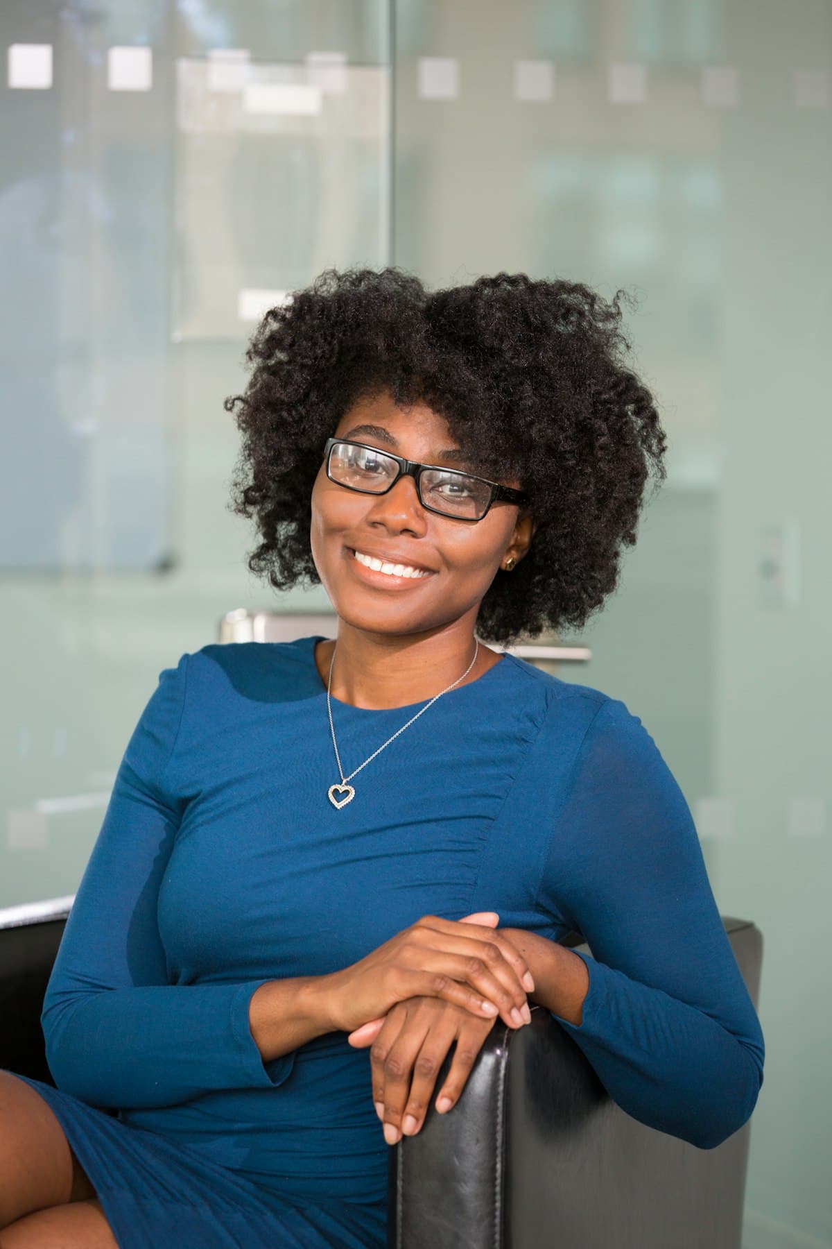 Recruiter portrait in a bright modern office.